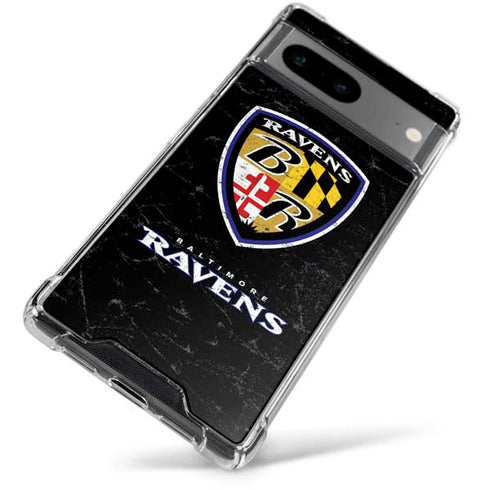 NFL Baltimore Ravens - Alternate Distressed Google Pixel 7a Clear Case